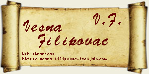Vesna Filipovac vizit kartica